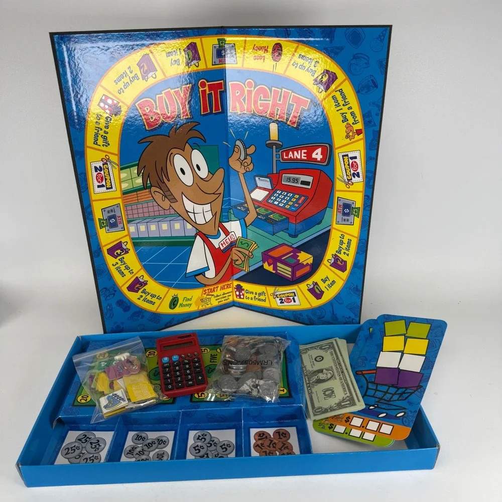 Learning Resources Buy It Right Shopping Game Calculator Math Money LER 2652